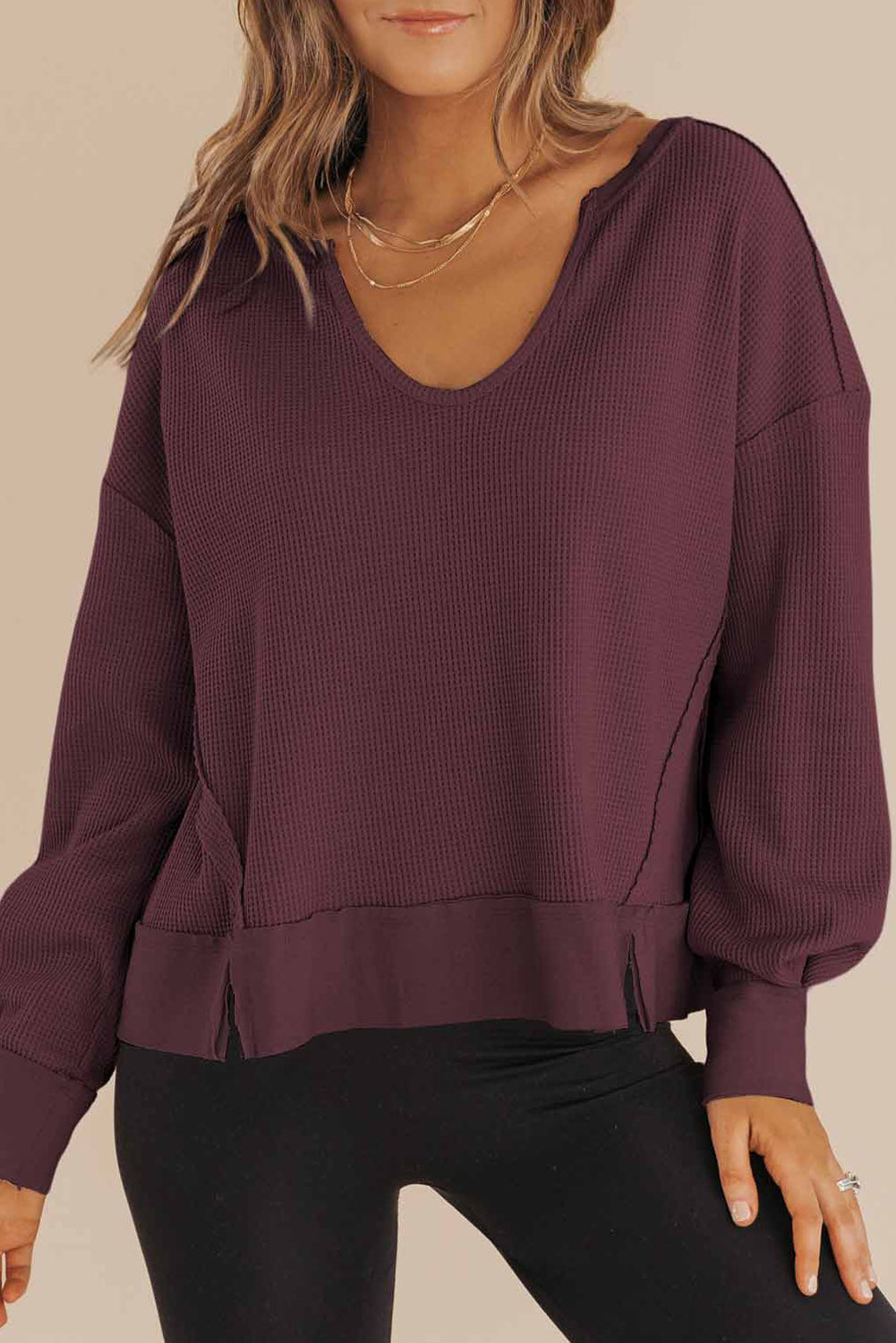 Waffle Knit Sweatshirt FB