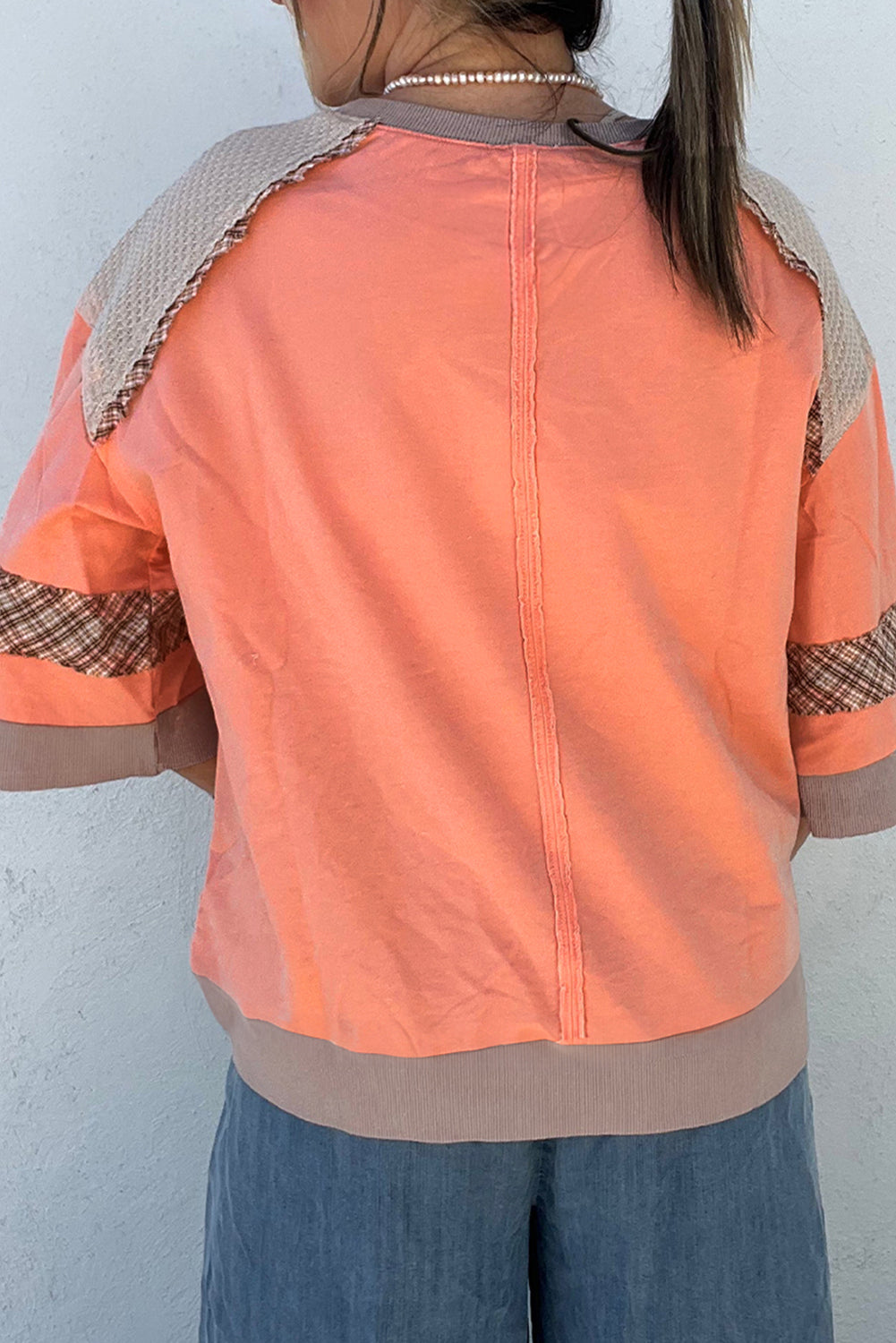 Orange Patchwork Flower Top LT