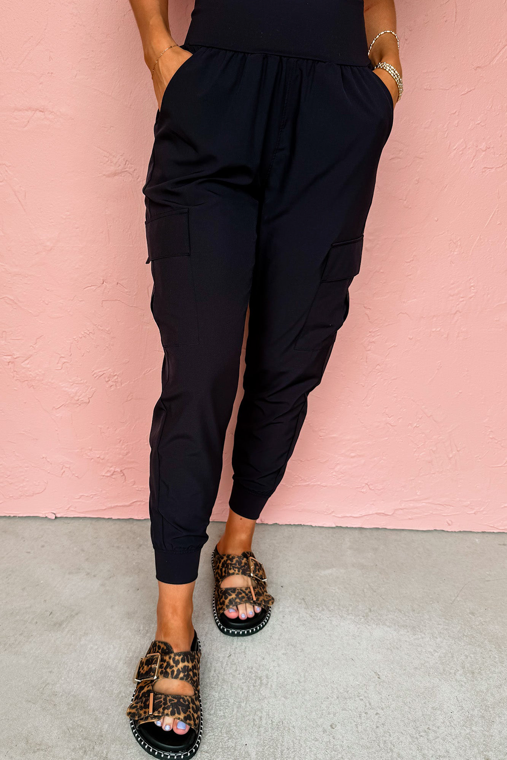 Black Cargo Joggers RTS