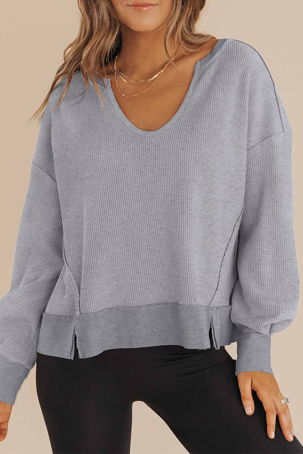 Waffle Knit Sweatshirt FB