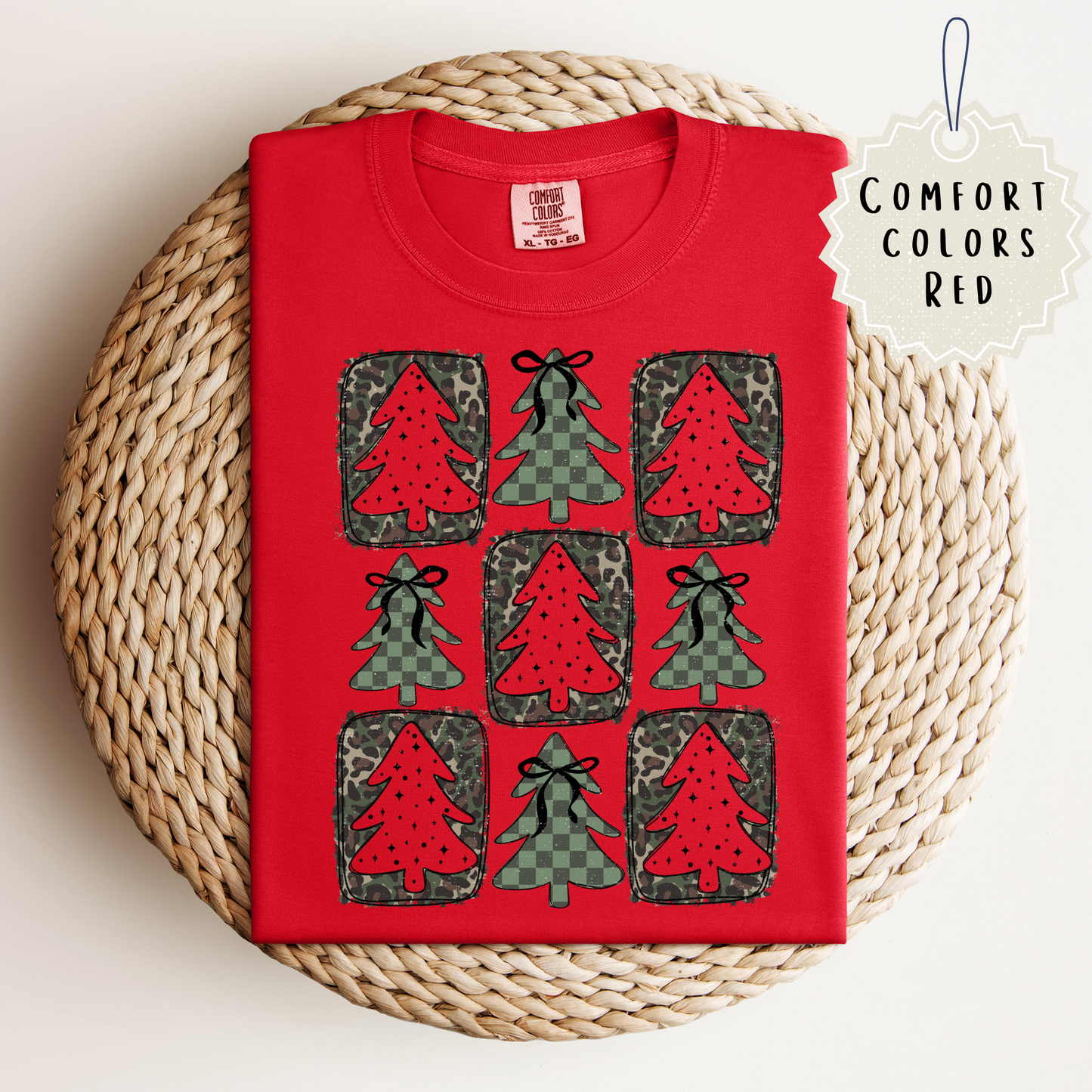 Leopard--Checkered Trees Tee.