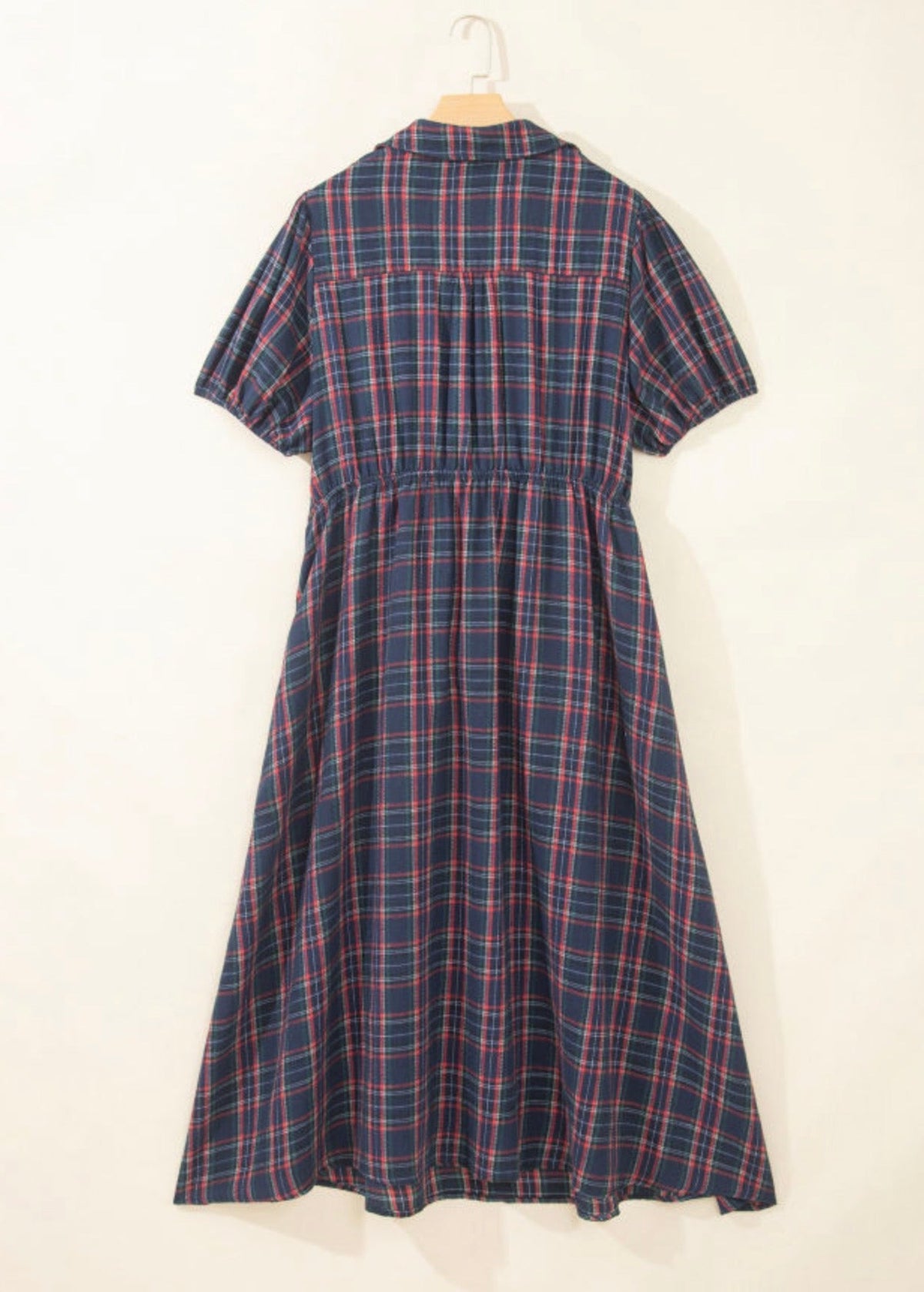 Plaid Belted Plus Dress