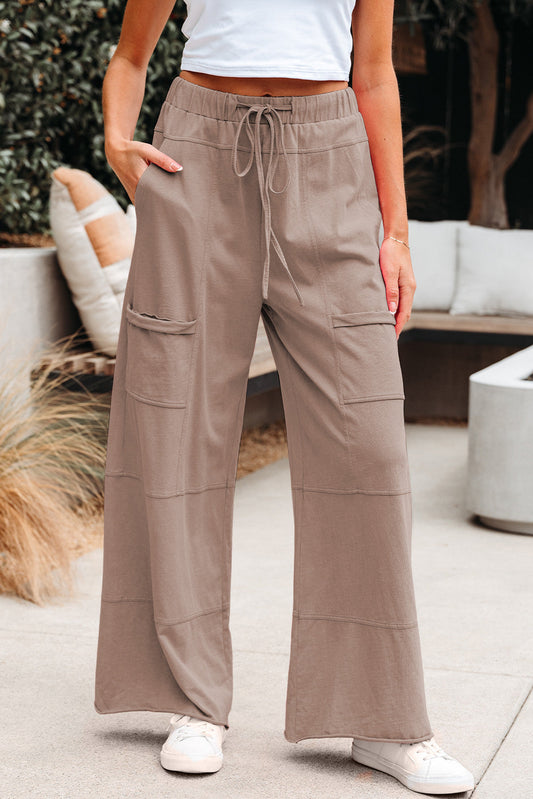 Beige Mineral Wash Cargo Pants FB