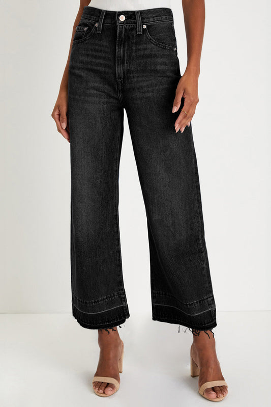Raw Hem High Waist Jeans *multiple washes* LT