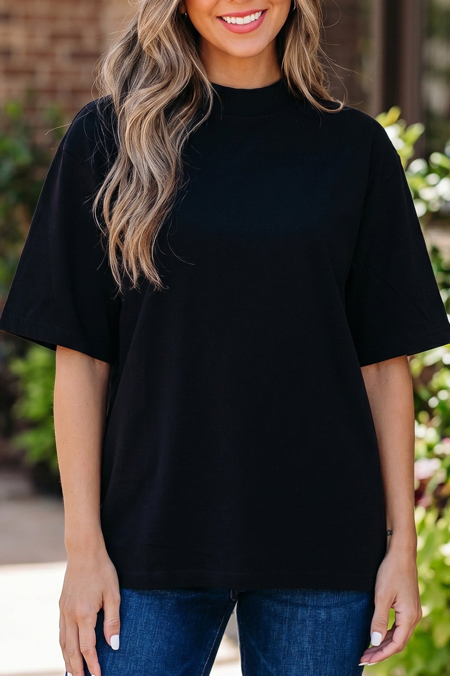 Solid Oversize Top