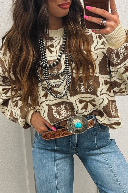 Bows and Horseshoe Sweater FB