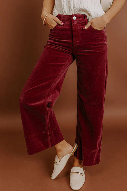 Burgundy Corduroy Pants FB