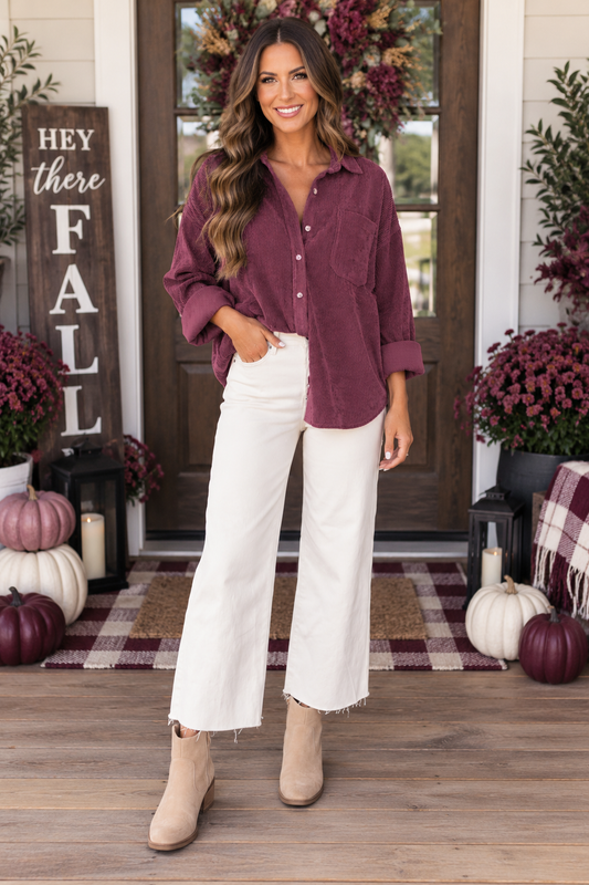 Corduroy Button Shirt