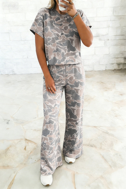 Camo High Waist Pant Set