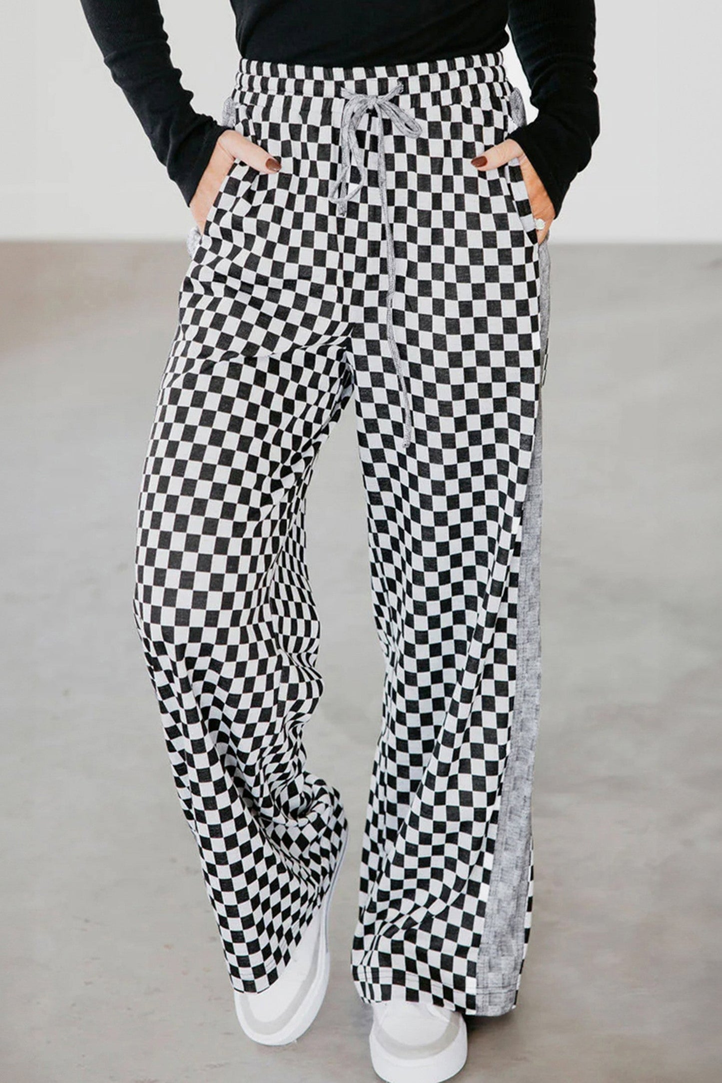 Checkerboard Drawstring Pants FB