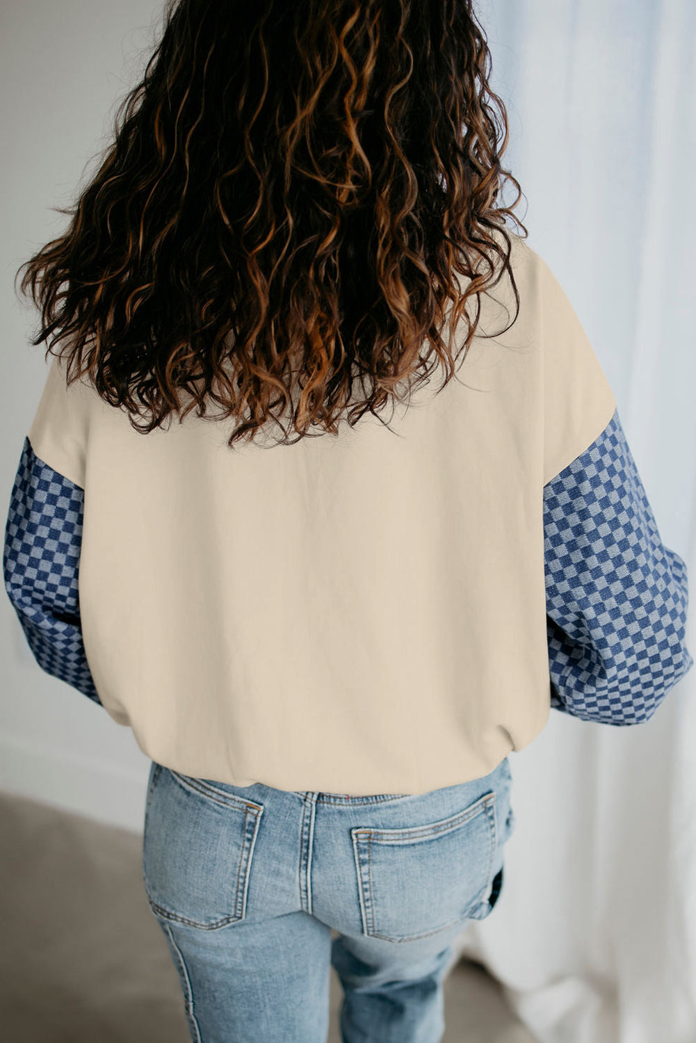Checkered Sleeve Hoodie LT