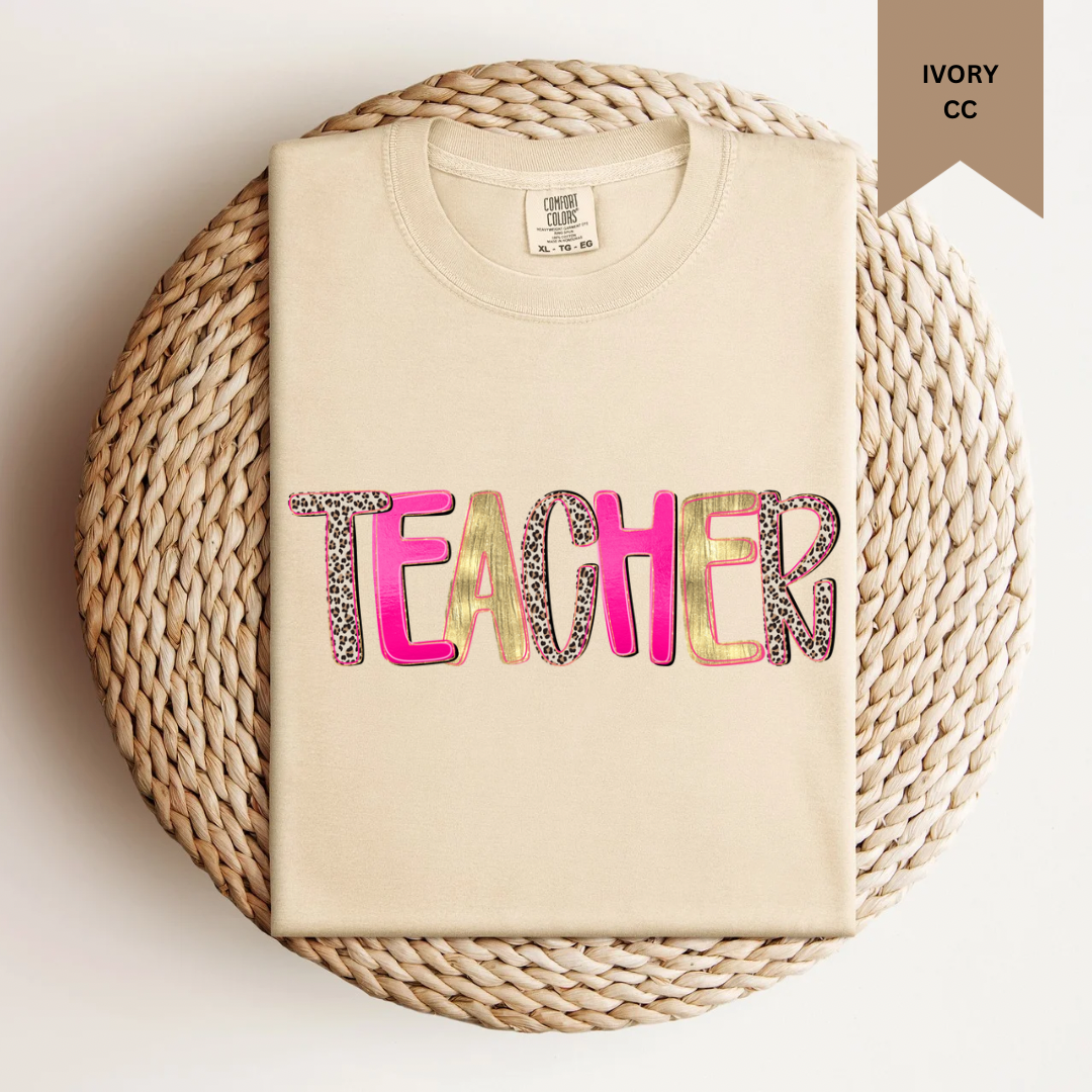 Teacher Cheetah Tee.
