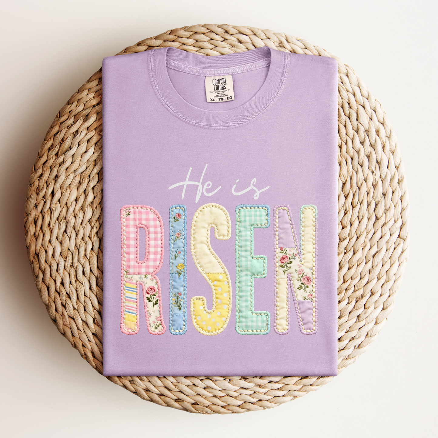 He is Risen Patchwork Tee.