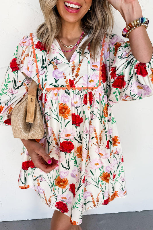 Floral Ricrac Trim Dress August.
