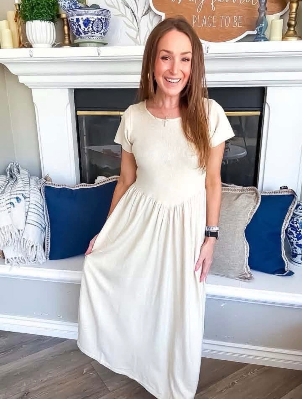 Khaki Sweater Maxi Dress