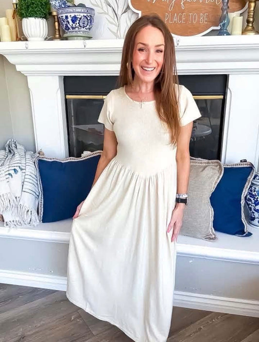 Khaki Sweater Maxi Dress