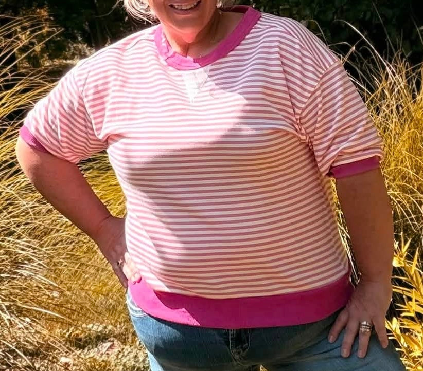Pink Stripe Top