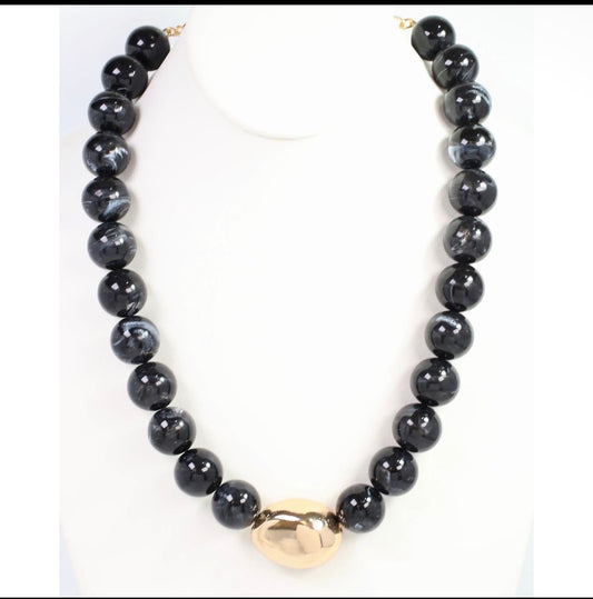 Black Stone Necklace