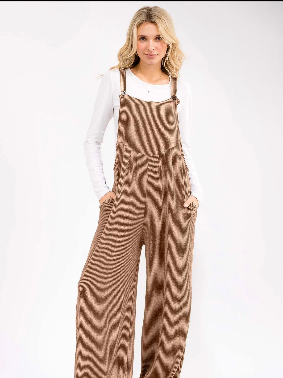 Ribbed Wide Leg Jumpsuit