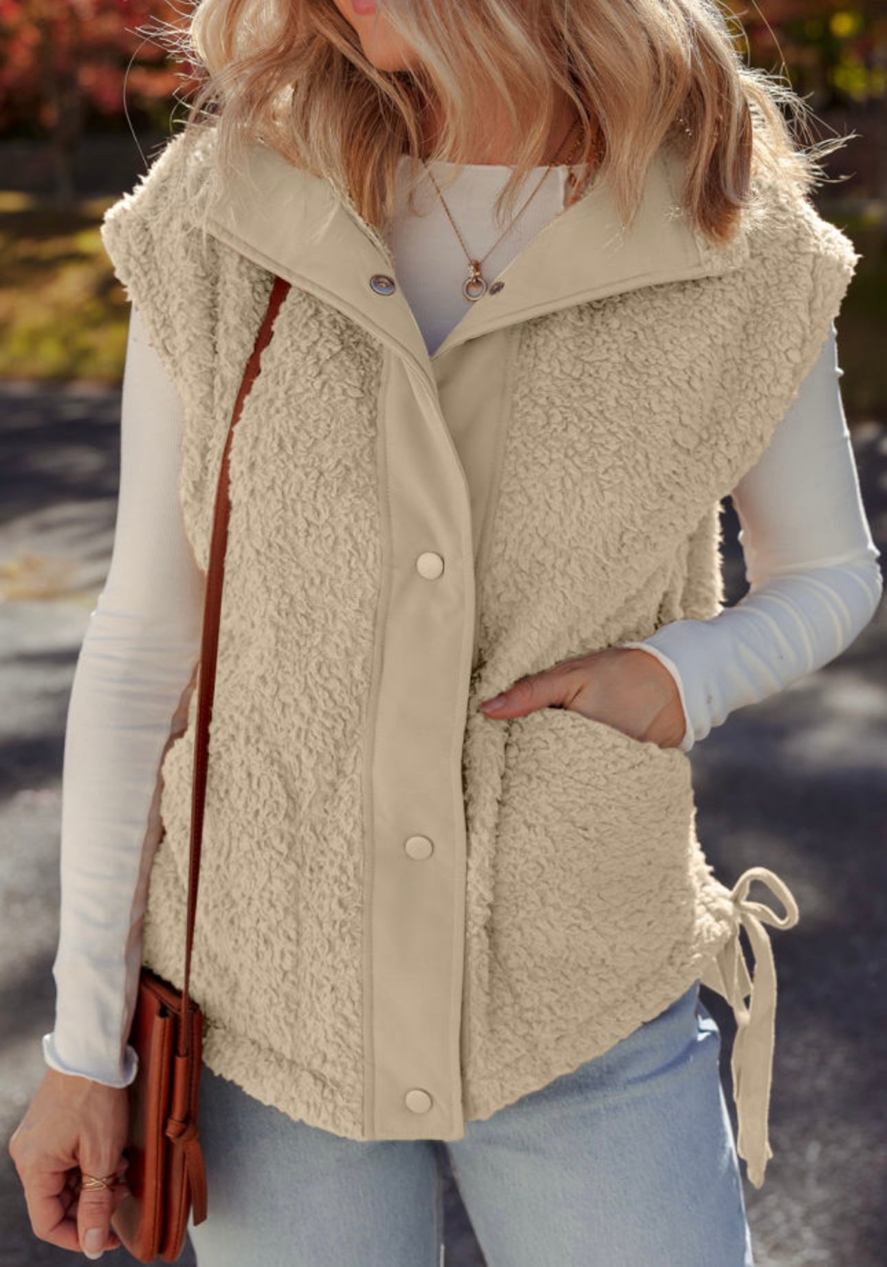 Snap Button Fall Vest FB