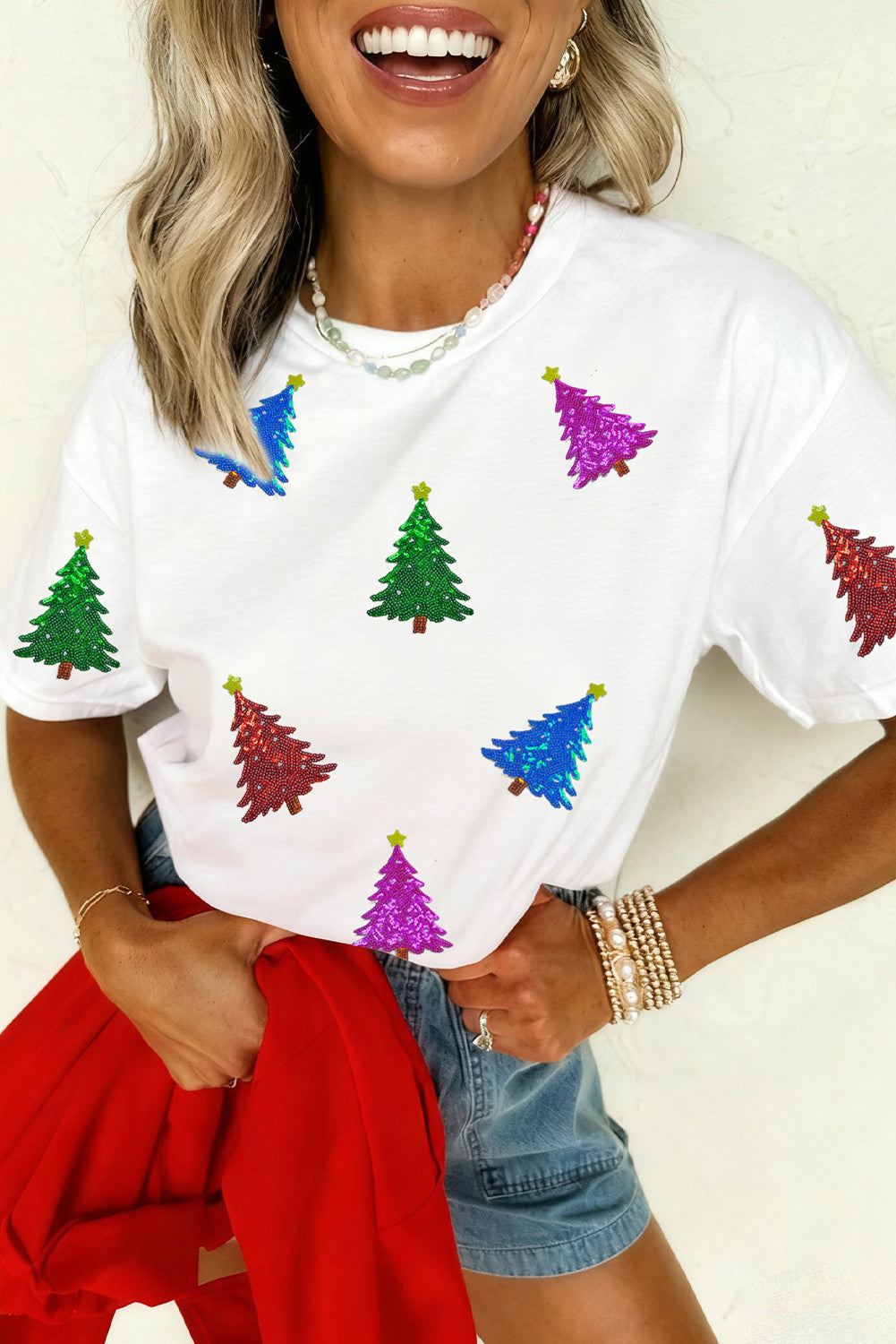 Glitter Christmas Tree Shirt FB
