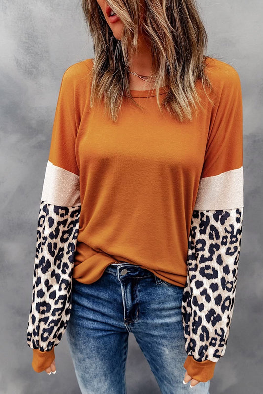 Orange Leopard Top