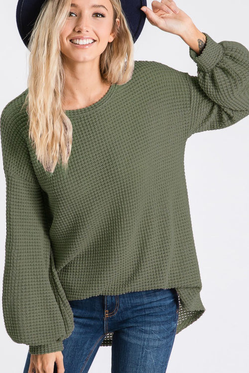 Popcorn Waffle Knit