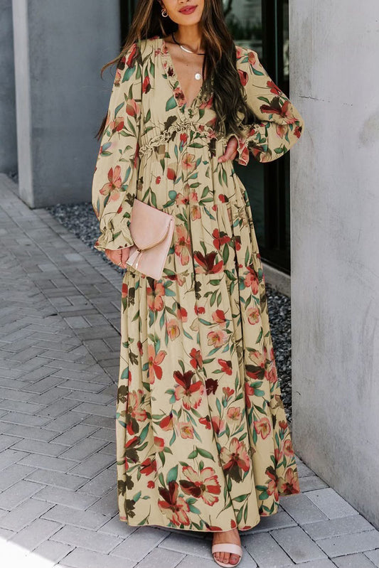 Brown Floral Dress