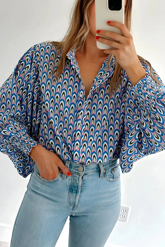Blue Peacock Blouse