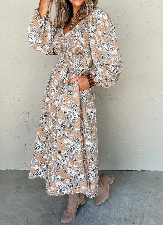 Brown Floral Maxi