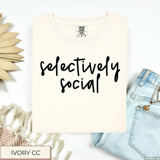 Selectively Social Tee.