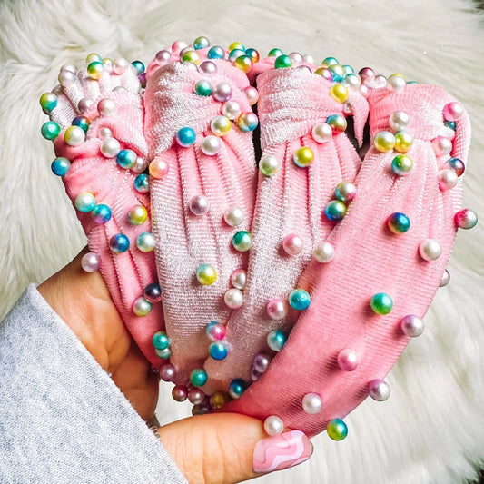 Cotton Candy Pearl Headband