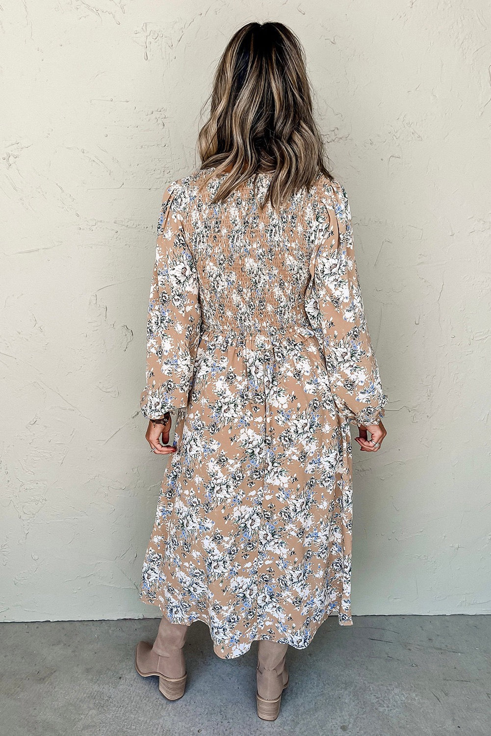 Brown Floral Maxi Dress August.