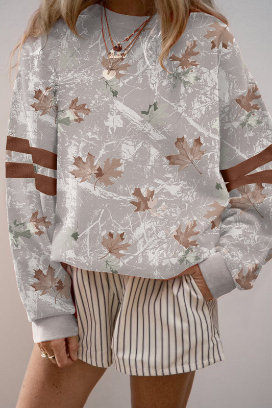 Leaf Camo Varsity Sweatshirt FB