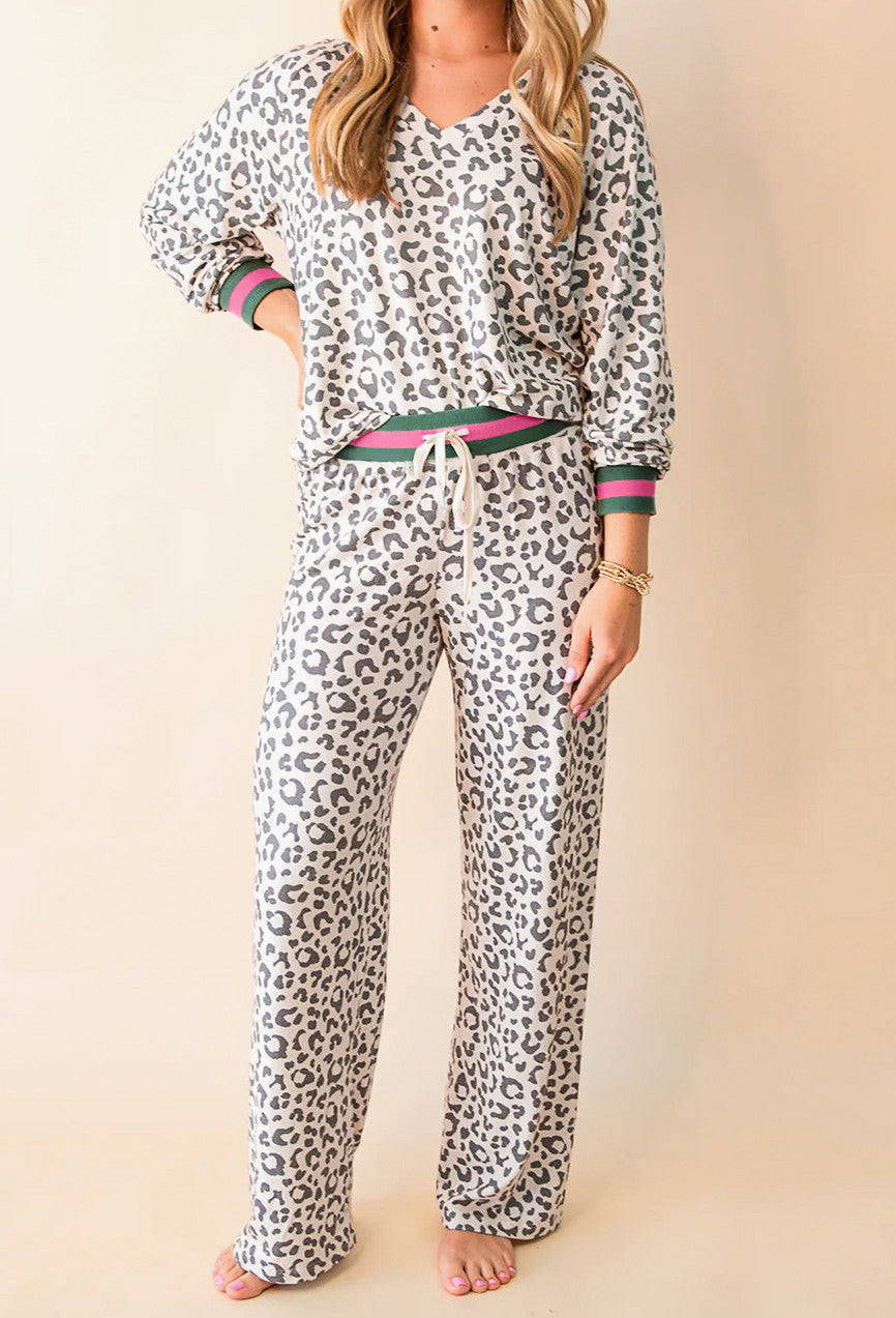 Leopard Patchwork Drawstring Set FB