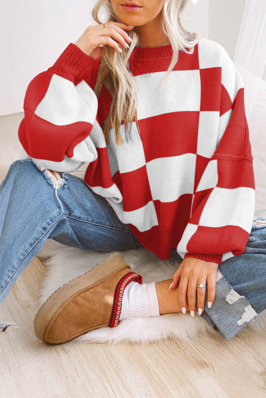 Checkered Sweater FB