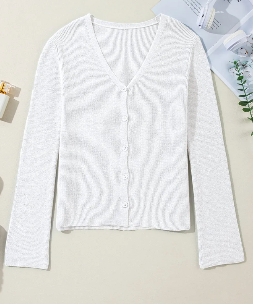 White Knit Cardigan