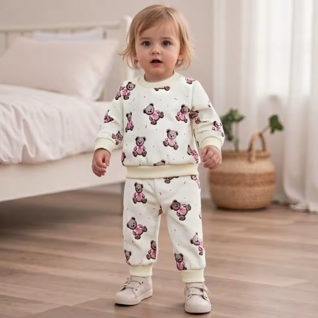 Pink Teddy Bows Lounge Set