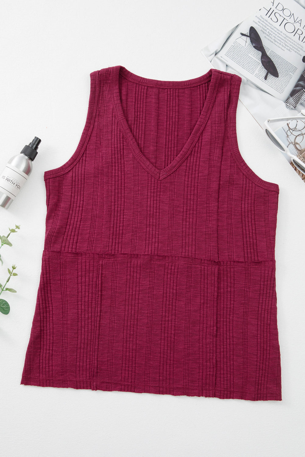 Red Dahlia Knit Tank Top LT