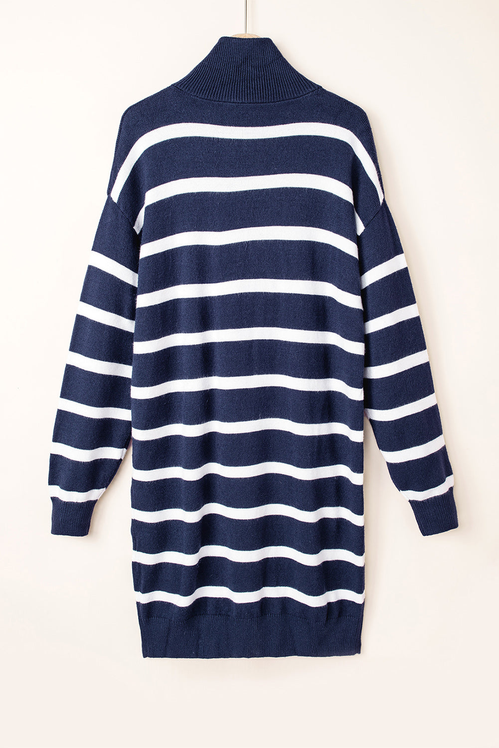 Stripe Zip Collar Dress FB