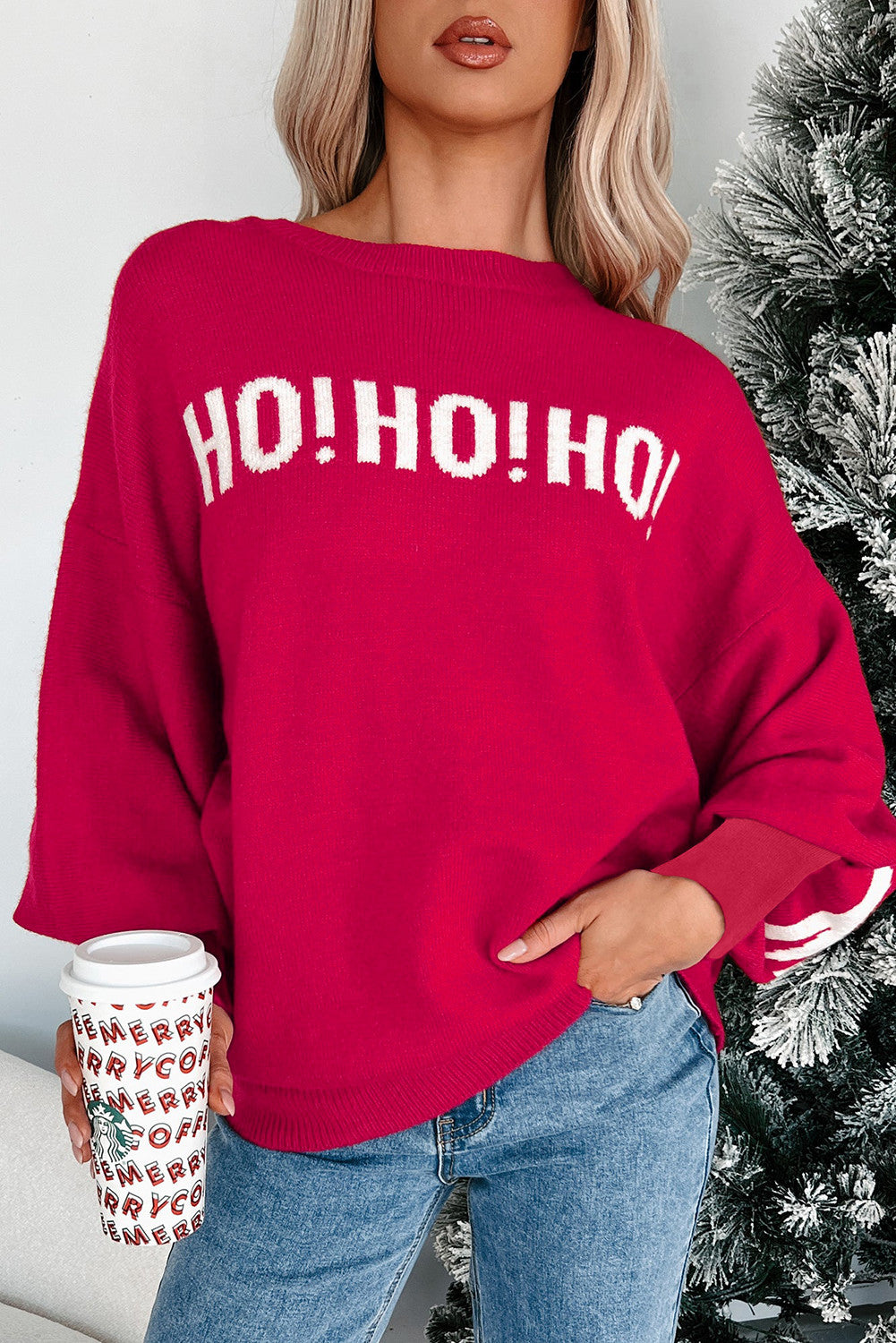 Ho Ho Ho Merry Loose Sweater FB
