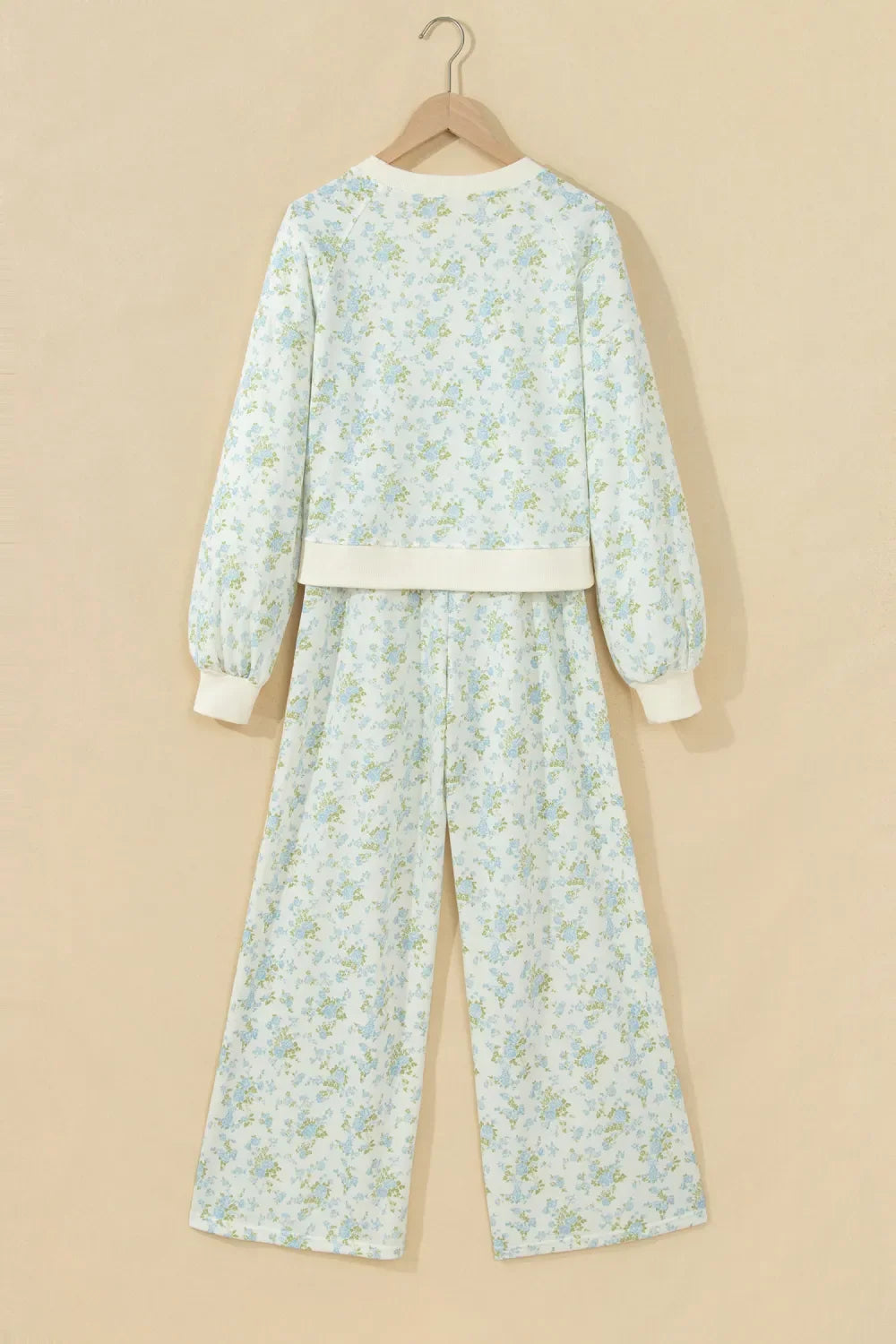Blue Floral Drawstring Set