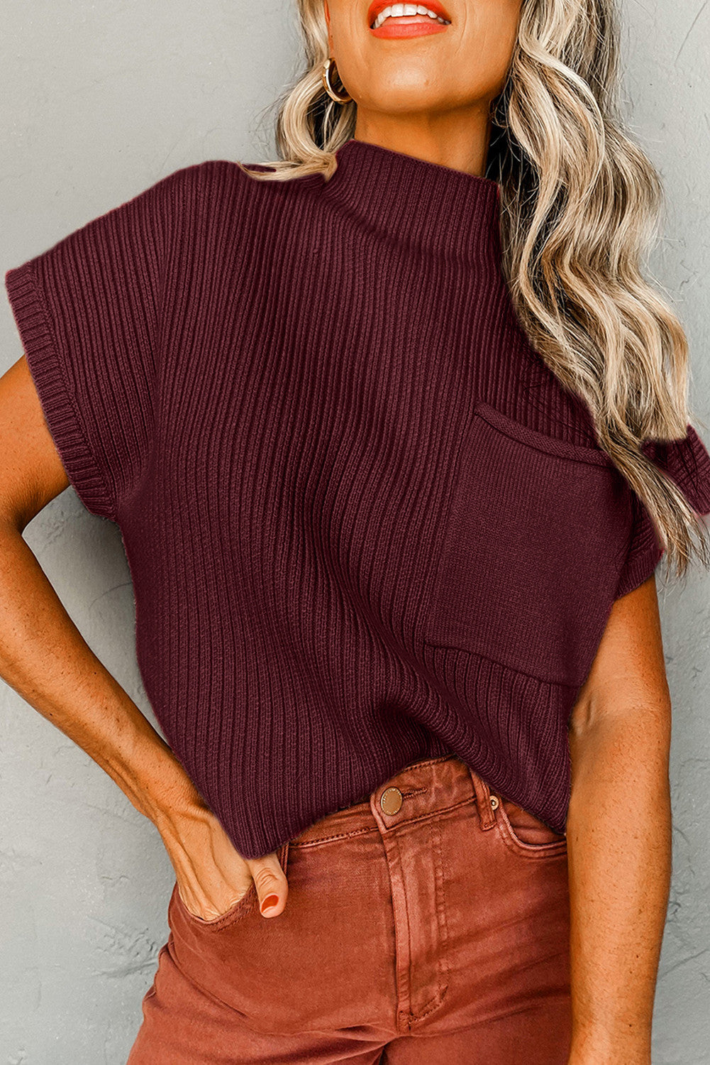 Ribbed Knit Sweater  RTS