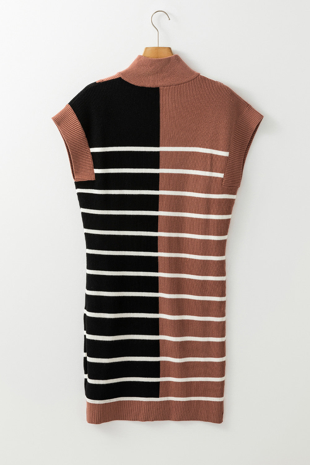 Colorblock Zip Collar Sweater Dress *multiple colors* LT