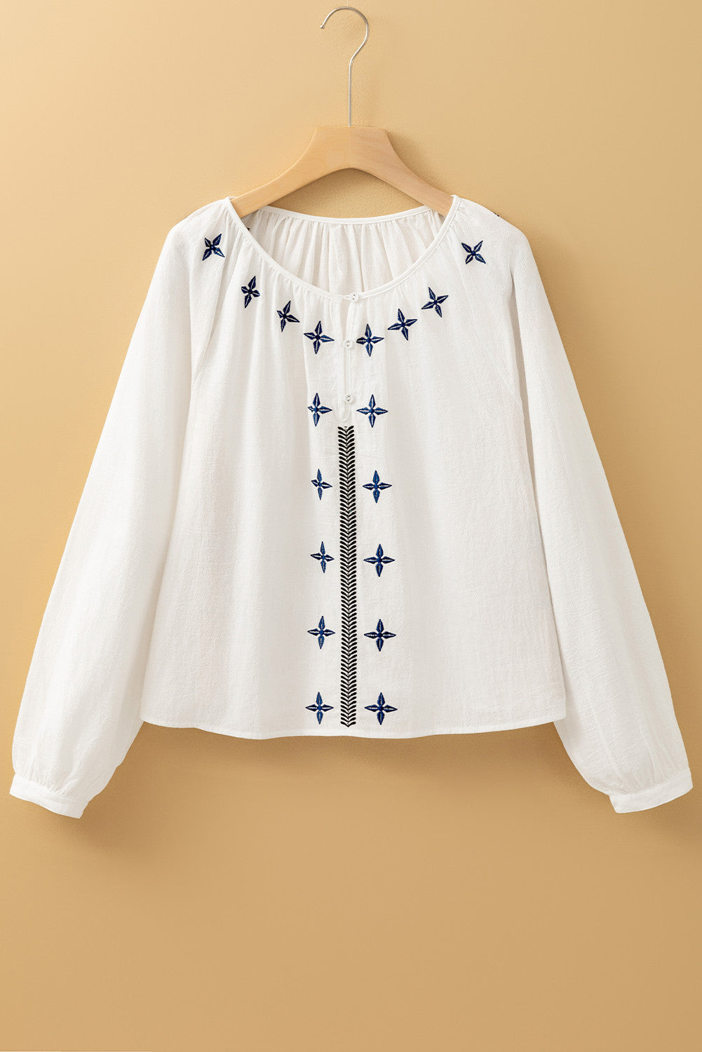 White Embroidered Blouse November.