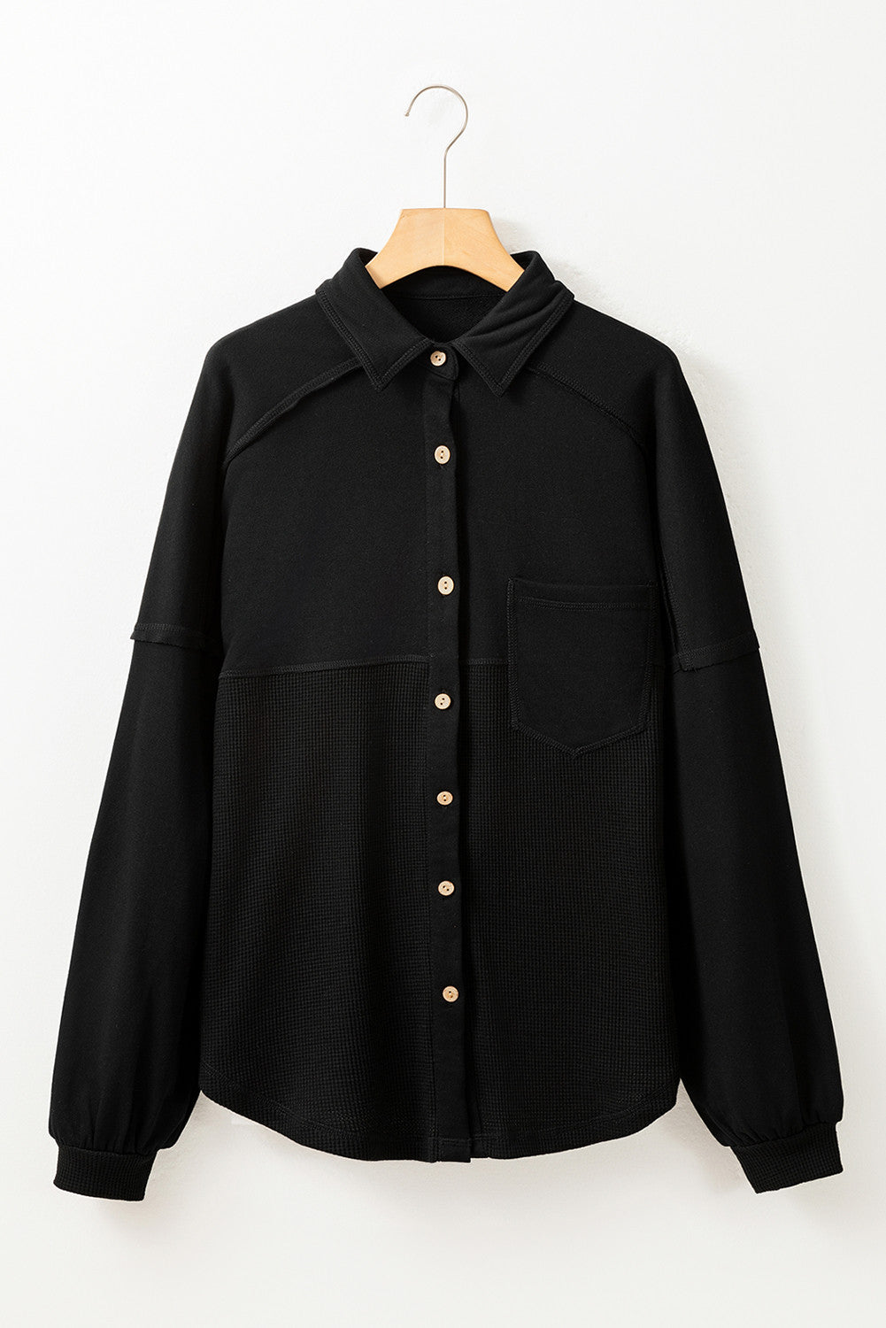 Waffle Knit Shacket FB